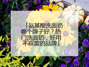 氨基酸洗面奶哪个牌子好？热门洗面奶，好用不踩雷的品牌