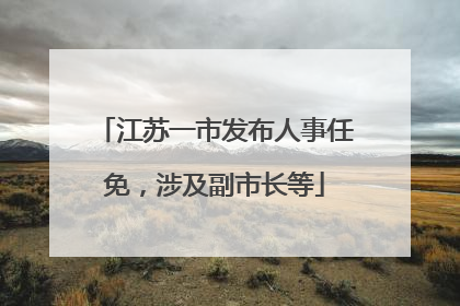 江苏一市发布人事任免，涉及副市长等