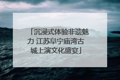 沉浸式体验非遗魅力 江苏阜宁庙湾古城上演文化盛宴