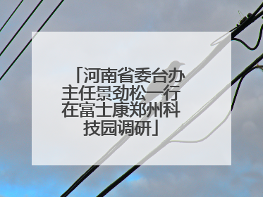 河南省委台办主任景劲松一行在富士康郑州科技园调研