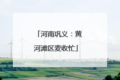 河南巩义：黄河滩区麦收忙