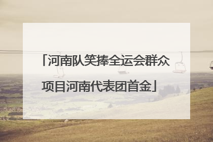 河南队笑捧全运会群众项目河南代表团首金