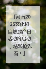 河南2025文化和自然遗产日活动将启动，精彩抢先看！
