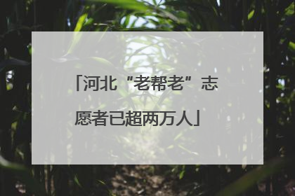 河北“老帮老”志愿者已超两万人