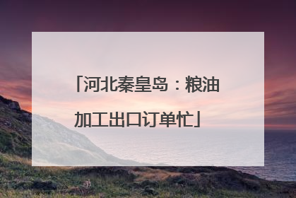 河北秦皇岛：粮油加工出口订单忙