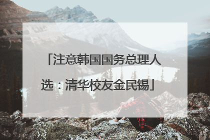 注意韩国国务总理人选：清华校友金民锡