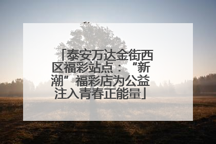 泰安万达金街西区福彩站点：“新潮”福彩店为公益注入青春正能量