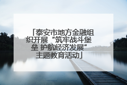 泰安市地方金融组织开展“筑牢战斗堡垒 护航经济发展”主题教育活动