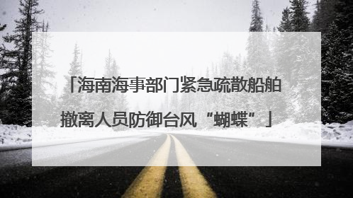 海南海事部门紧急疏散船舶撤离人员防御台风“蝴蝶”
