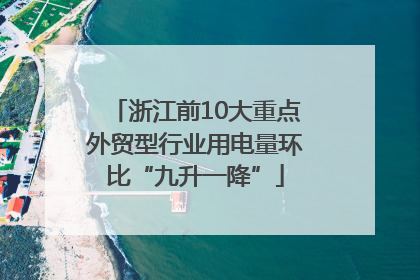 浙江前10大重点外贸型行业用电量环比“九升一降”