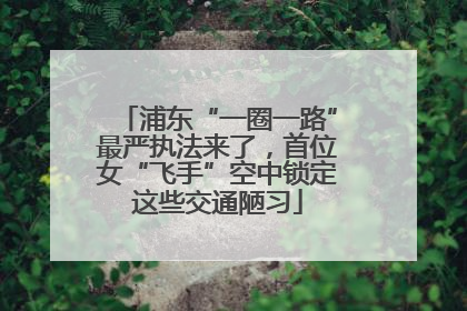 浦东“一圈一路”最严执法来了，首位女“飞手”空中锁定这些交通陋习