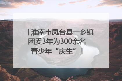 淮南市凤台县一乡镇团委3年为300余名青少年“庆生”