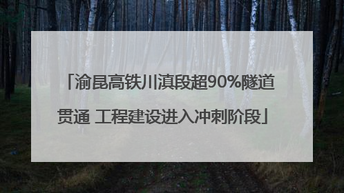 渝昆高铁川滇段超90%隧道贯通 工程建设进入冲刺阶段