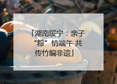 湖南绥宁：亲子“粽”情端午 共传竹编非遗