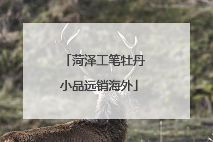 菏泽工笔牡丹小品远销海外