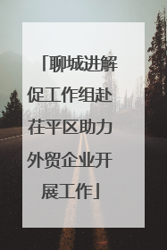 聊城进解促工作组赴茌平区助力外贸企业开展工作