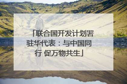 联合国开发计划署驻华代表：与中国同行 促万物共生