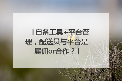 自备工具+平台管理，配送员与平台是雇佣or合作？