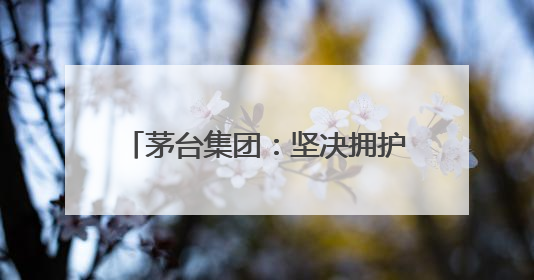 茅台集团：坚决拥护中央和省委有关部署，推动白酒回归初心
