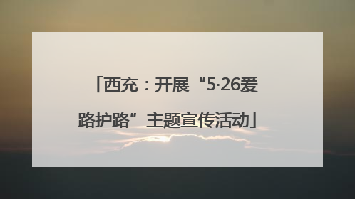 西充：开展“5·26爱路护路”主题宣传活动