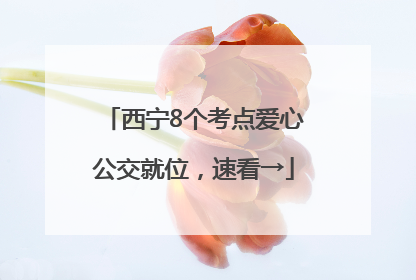 西宁8个考点爱心公交就位，速看→