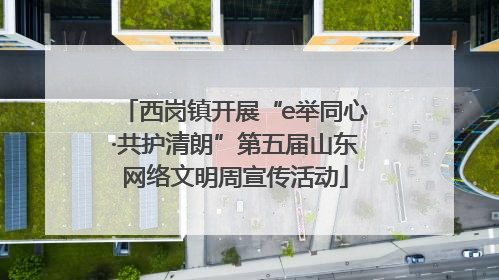 西岗镇开展“e举同心·共护清朗”第五届山东网络文明周宣传活动