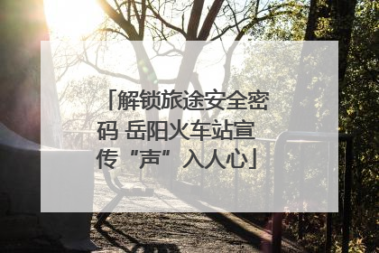 解锁旅途安全密码 岳阳火车站宣传“声”入人心