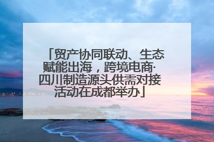 贸产协同联动、生态赋能出海，跨境电商·四川制造源头供需对接活动在成都举办