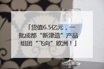 货值6.5亿元，一批成都“新津造”产品组团“飞向”欧洲！