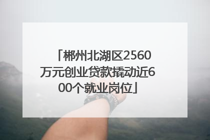 郴州北湖区2560万元创业贷款撬动近600个就业岗位