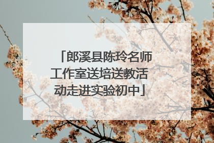 郎溪县陈玲名师工作室送培送教活动走进实验初中