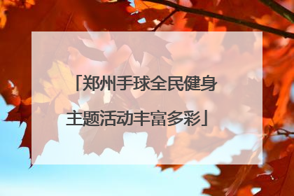 郑州手球全民健身主题活动丰富多彩