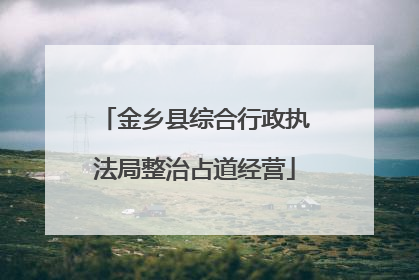 金乡县综合行政执法局整治占道经营
