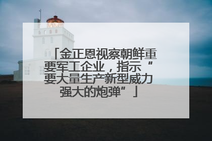 金正恩视察朝鲜重要军工企业，指示“要大量生产新型威力强大的炮弹”