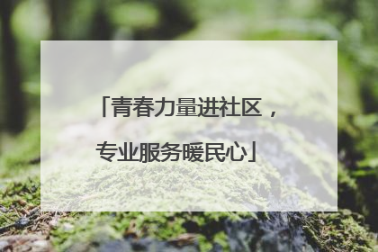 青春力量进社区，专业服务暖民心
