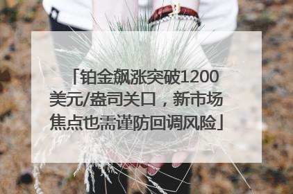 铂金飙涨突破1200美元/盎司关口，新市场焦点也需谨防回调风险