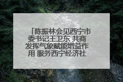 陈振林会见西宁市委书记王卫东 共商发挥气象赋能增益作用 服务西宁经济社会高质量发展