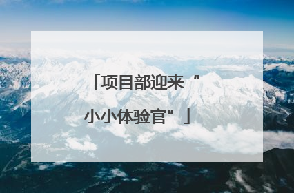 项目部迎来“小小体验官”