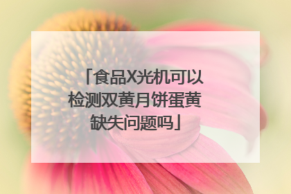 食品X光机可以检测双黄月饼蛋黄缺失问题吗