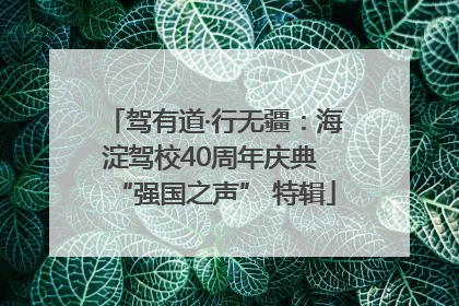 驾有道·行无疆：海淀驾校40周年庆典 “强国之声” 特辑