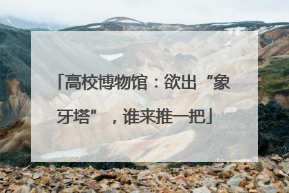 高校博物馆：欲出“象牙塔”，谁来推一把