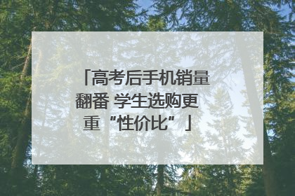 高考后手机销量翻番 学生选购更重“性价比”