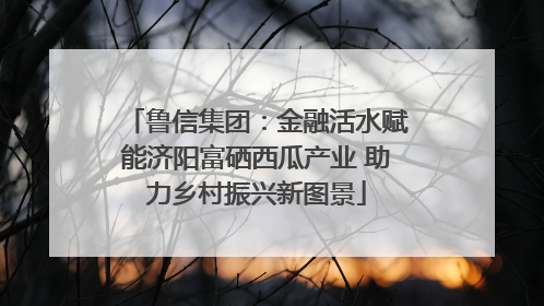 鲁信集团：金融活水赋能济阳富硒西瓜产业 助力乡村振兴新图景