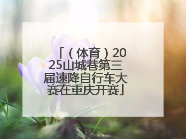 （体育）2025山城巷第三届速降自行车大赛在重庆开赛
