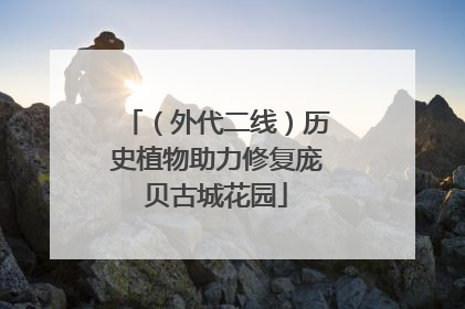 （外代二线）历史植物助力修复庞贝古城花园