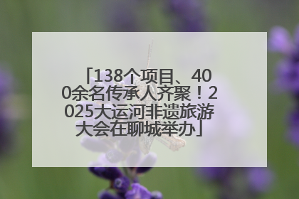 138个项目、400余名传承人齐聚！2025大运河非遗旅游大会在聊城举办