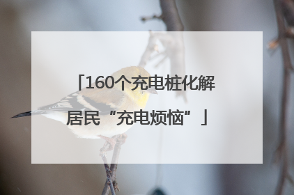 160个充电桩化解居民“充电烦恼”