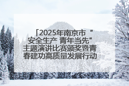 2025年南京市“安全生产 青年当先”主题演讲比赛颁奖暨青春建功高质量发展行动出征仪式举行
