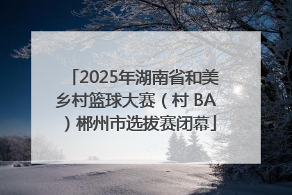 2025年湖南省和美乡村篮球大赛（村 BA）郴州市选拔赛闭幕