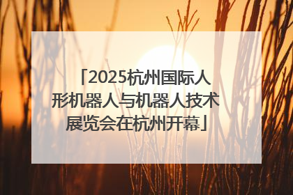 2025杭州国际人形机器人与机器人技术展览会在杭州开幕